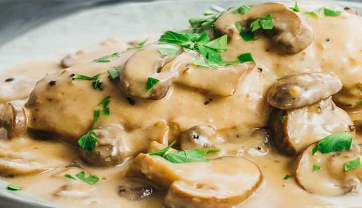 Blanquette de poulet aux champignons