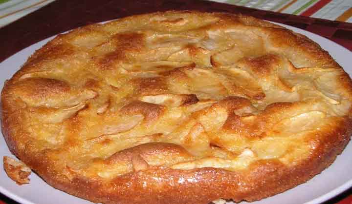 Gâteau aux pommes à la crème de vanille