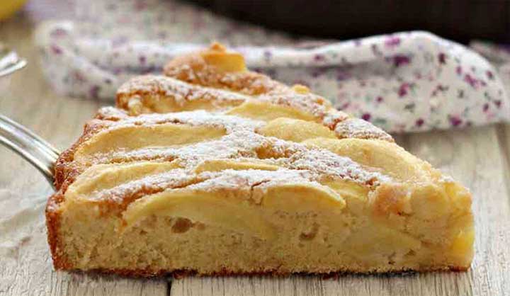 Gâteau aux pommes et au lait sans beurre