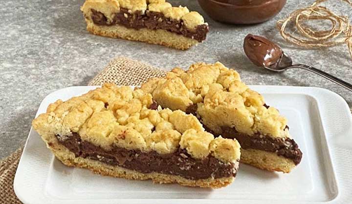 Gâteau crumble au Nutella: un dessert simple mais délicieux