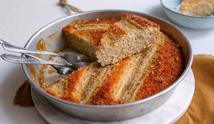 Gâteau fondant à la banane et noix de coco