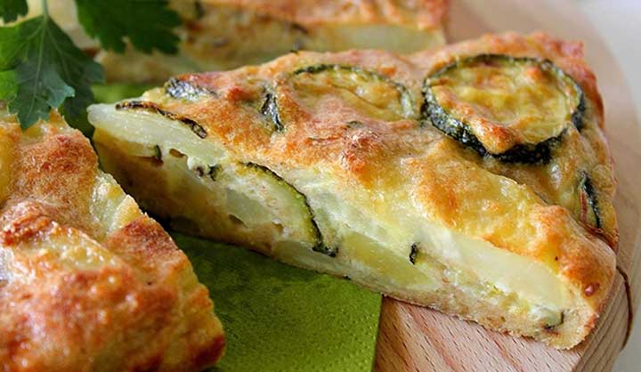 Tortilla aux courgettes et pommes de terre