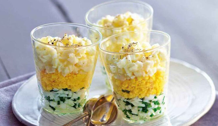 Verrine Œufs mimosa idéale pour Noël