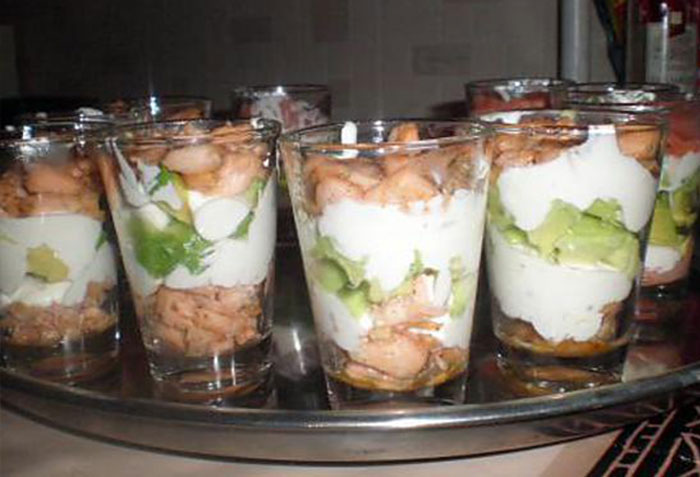 Verrine saumon avocat